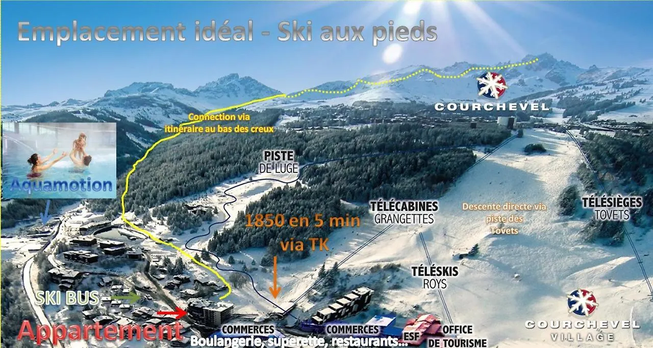 Apartment Courchevel 1550 - Veritable Ski Aux Pieds - Appartement Les Tovets T2 - 47M2 - 4P France